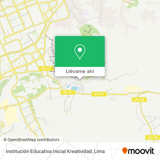 Mapa de Institución Educativa Inicial Kreatividad