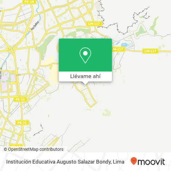 Mapa de Institución Educativa Augusto Salazar Bondy