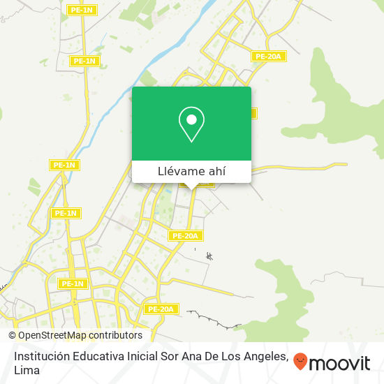 Mapa de Institución Educativa Inicial Sor Ana De Los Angeles