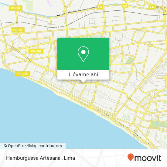 Mapa de Hamburguesa Artesanal