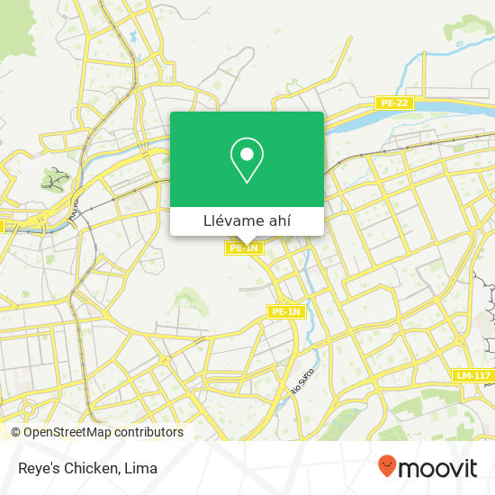 Mapa de Reye's Chicken