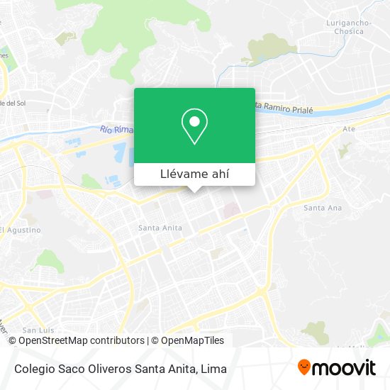 Mapa de Colegio Saco Oliveros Santa Anita