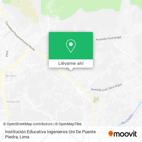 Mapa de Institución Educativa Ingenieros Uni De Puente Piedra