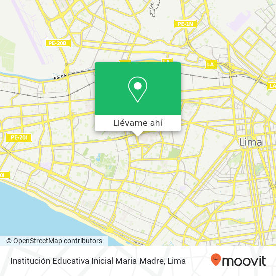 Mapa de Institución Educativa Inicial Maria Madre