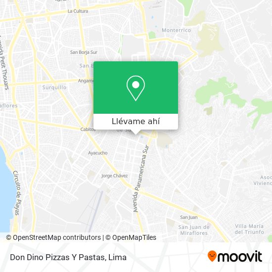 Mapa de Don Dino Pizzas Y Pastas