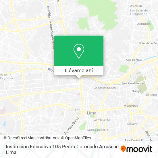 Mapa de Institución Educativa 105 Pedro Coronado Arrascue