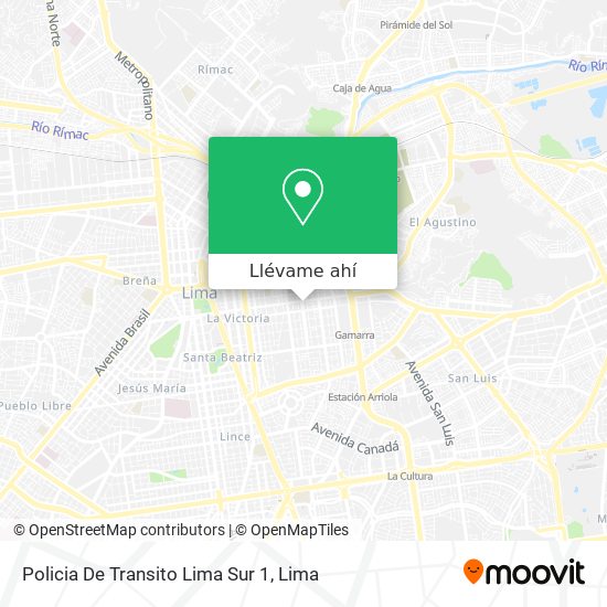 Mapa de Policia De Transito Lima Sur 1