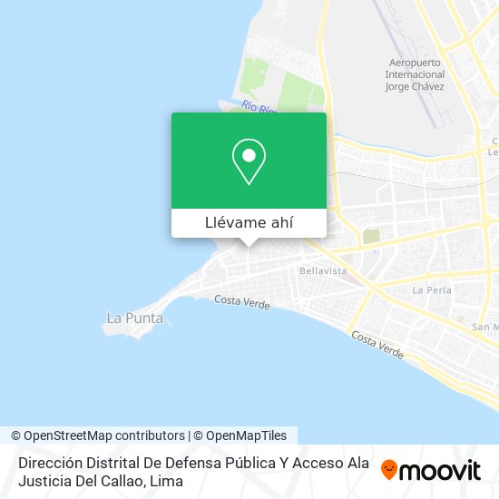 Mapa de Dirección Distrital De Defensa Pública Y Acceso Ala Justicia Del Callao