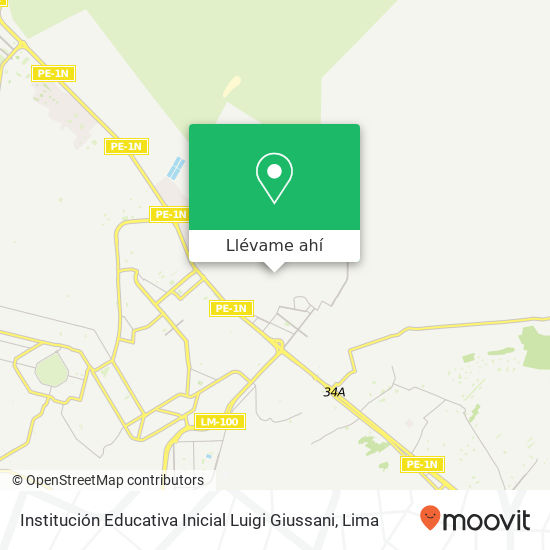 Mapa de Institución Educativa Inicial Luigi Giussani