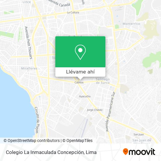 Mapa de Colegio La Inmaculada Concepción
