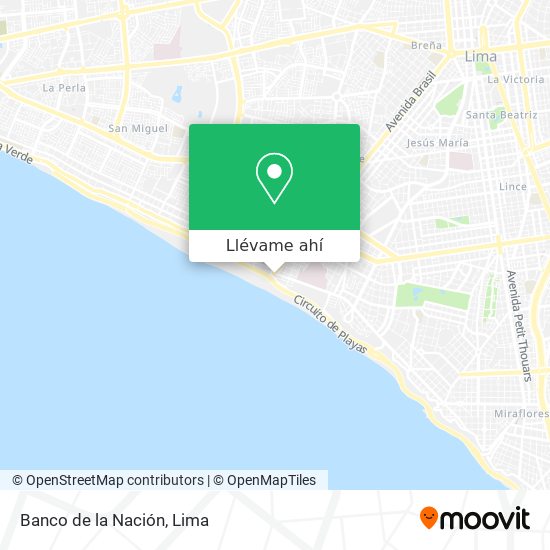 Mapa de Banco de la Nación