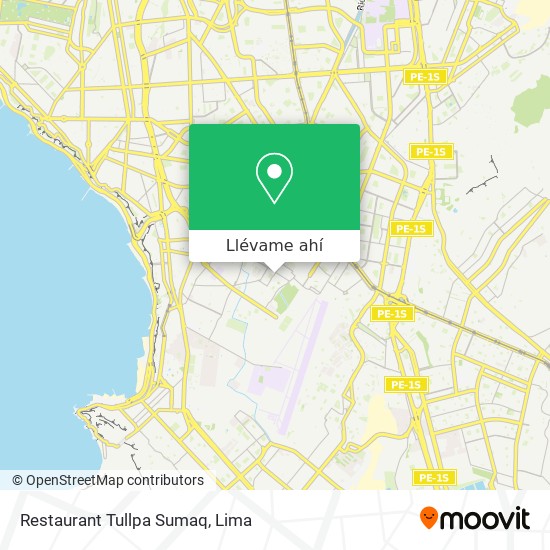 Mapa de Restaurant Tullpa Sumaq