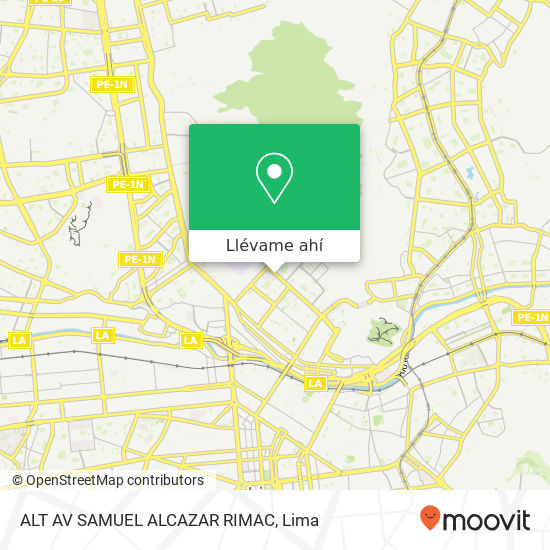 Mapa de ALT   AV SAMUEL ALCAZAR   RIMAC