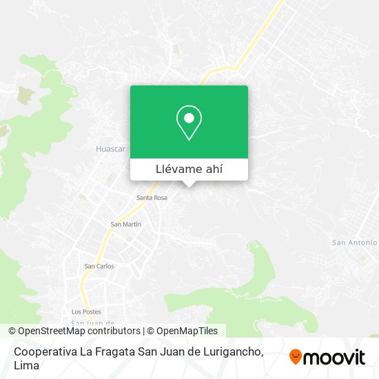 Mapa de Cooperativa La Fragata   San Juan de Lurigancho