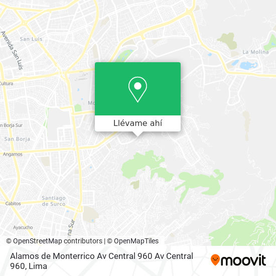 Mapa de Alamos de Monterrico  Av  Central 960 Av  Central 960