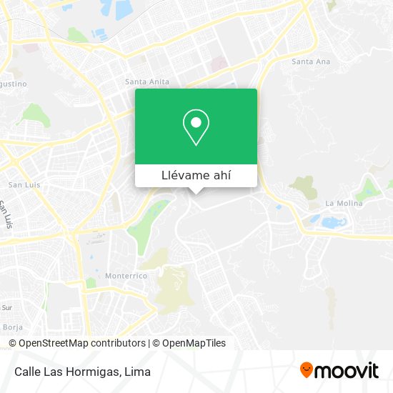 Mapa de Calle Las Hormigas