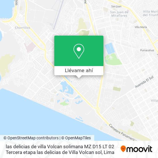 Mapa de las delicias de villa   Volcan solimana MZ D15 LT 02 Tercera etapa las delicias de Villa Volcan sol