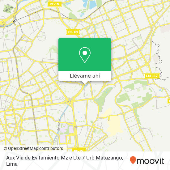 Mapa de Aux  Via de Evitamiento Mz e Lte 7 Urb  Matazango