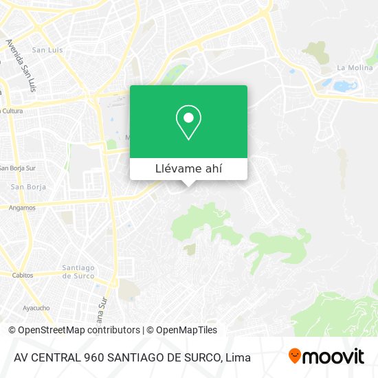 Mapa de AV  CENTRAL 960 SANTIAGO DE SURCO