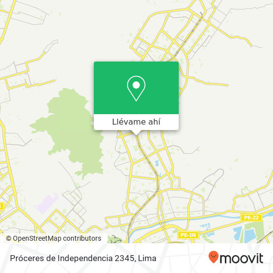 Mapa de Próceres de Independencia 2345