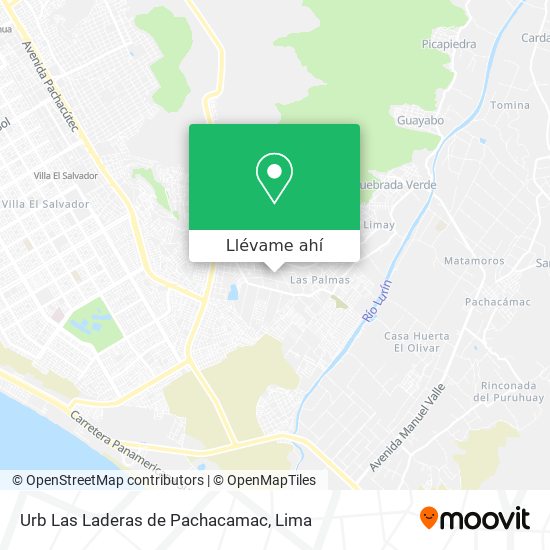 Mapa de Urb  Las Laderas de Pachacamac