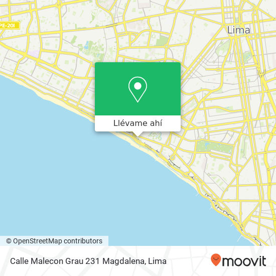 Mapa de Calle Malecon Grau 231   Magdalena