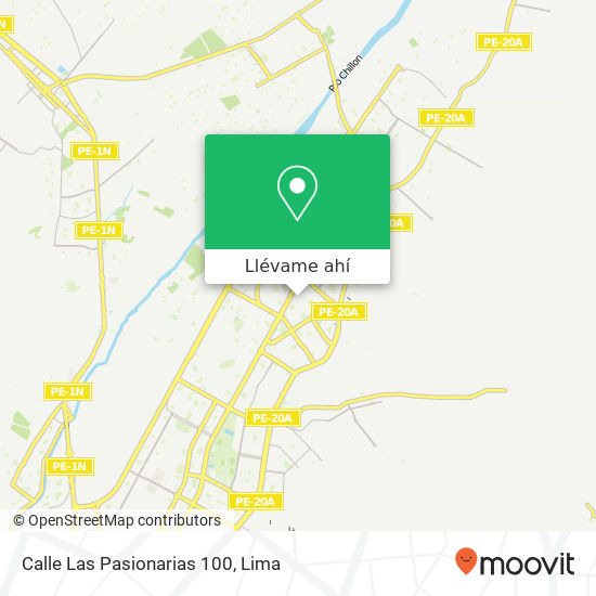 Mapa de Calle Las Pasionarias 100