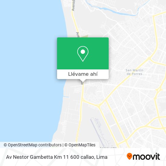 Mapa de Av Nestor Gambetta Km 11 600  callao