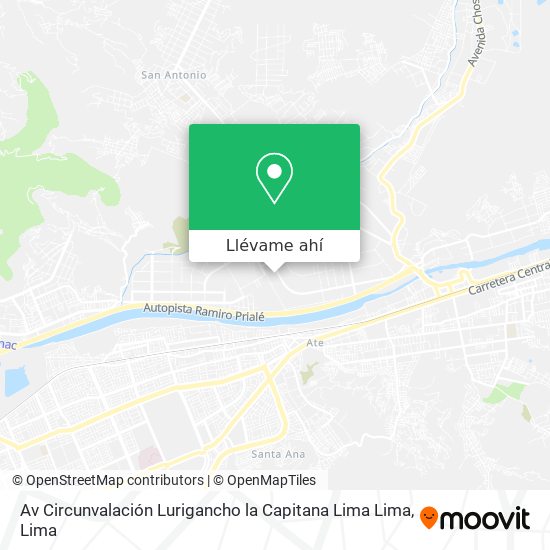 Mapa de Av  Circunvalación Lurigancho  la Capitana  Lima  Lima
