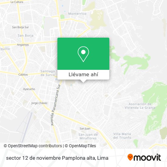 Mapa de sector 12 de noviembre  Pamplona alta