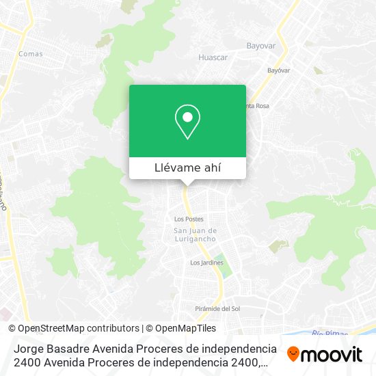 Mapa de Jorge Basadre  Avenida Proceres de independencia 2400 Avenida Proceres de independencia 2400