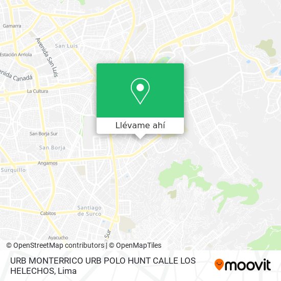 Mapa de URB  MONTERRICO   URB  POLO HUNT   CALLE LOS HELECHOS