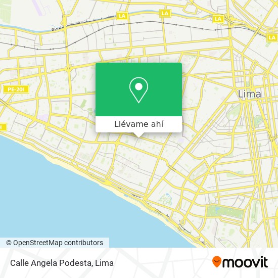 Mapa de Calle Angela Podesta