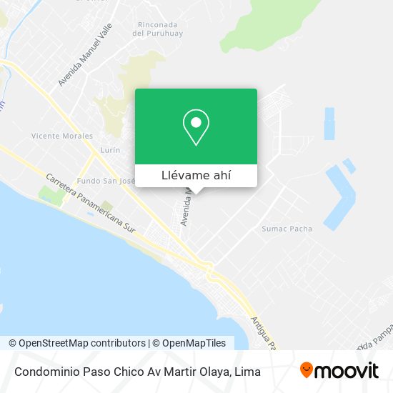 Mapa de Condominio Paso Chico  Av  Martir Olaya
