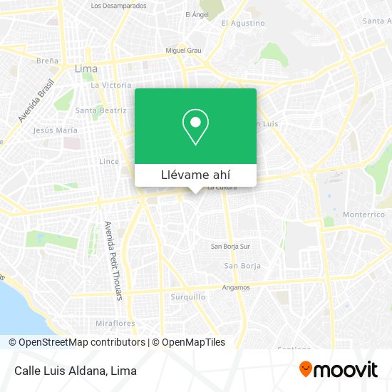 Mapa de Calle Luis Aldana