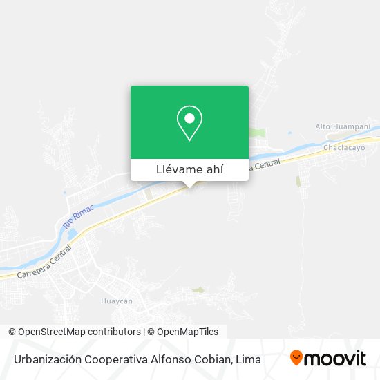 Mapa de Urbanización Cooperativa Alfonso Cobian