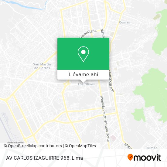 Mapa de AV CARLOS IZAGUIRRE 968