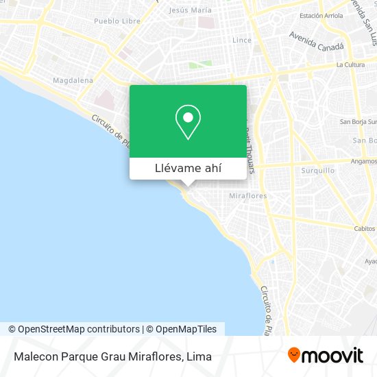 Mapa de Malecon Parque Grau  Miraflores
