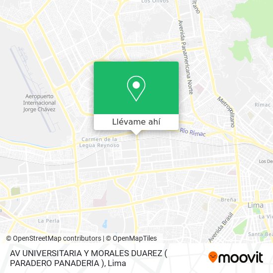 Mapa de AV  UNIVERSITARIA  Y MORALES DUAREZ ( PARADERO PANADERIA )