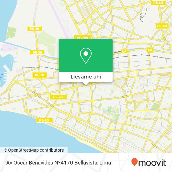 Mapa de Av  Oscar Benavides Nº4170 Bellavista