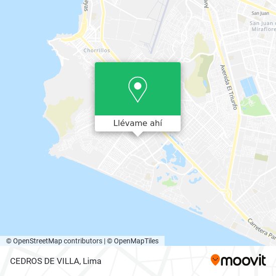 Mapa de CEDROS DE VILLA