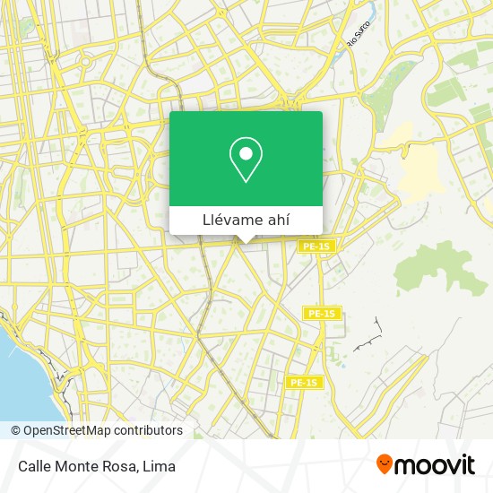 Mapa de Calle Monte Rosa
