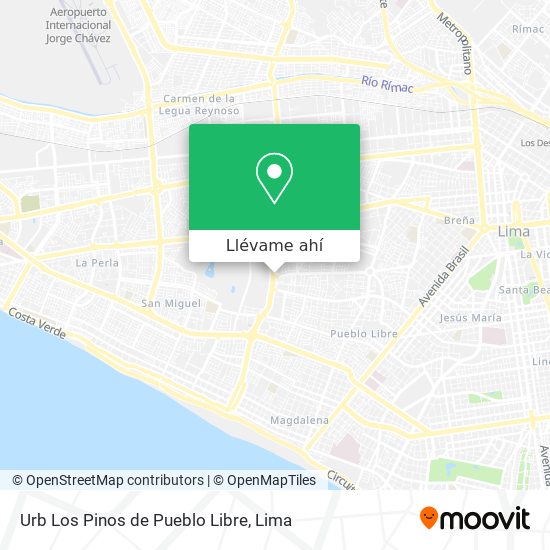 Mapa de Urb  Los Pinos de Pueblo Libre