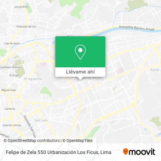 Mapa de Felipe de Zela 550 Urbanización Los Ficus
