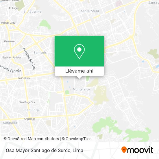 Mapa de Osa Mayor  Santiago de Surco