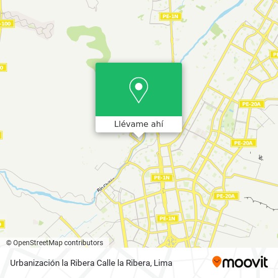 Mapa de Urbanización la Ribera  Calle la Ribera
