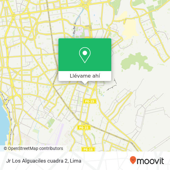 Mapa de Jr  Los Alguaciles cuadra 2