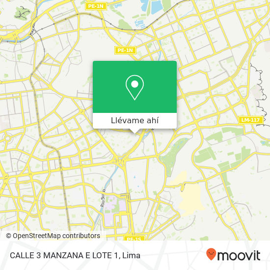 Mapa de CALLE 3 MANZANA E LOTE 1