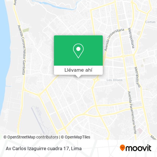 Mapa de Av Carlos Izaguirre cuadra 17