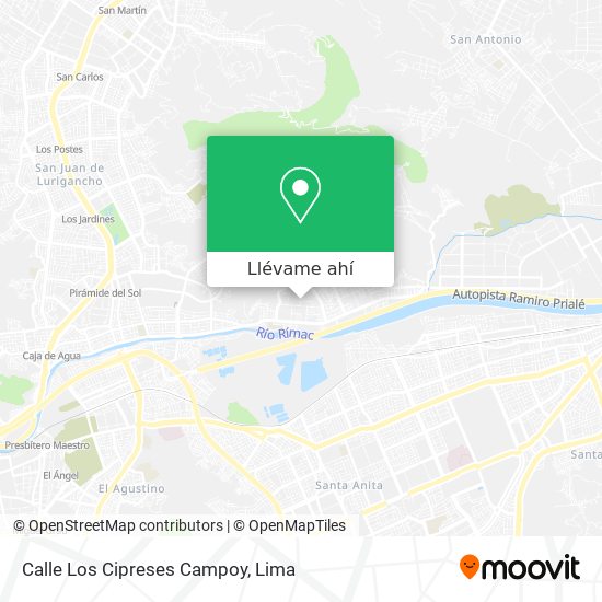 Mapa de Calle Los Cipreses    Campoy